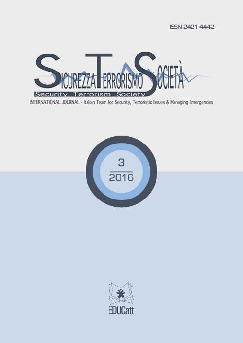 SICUREZZA, TERRORISMO, SOCIETA', INTERNATIONAL JOURNAL, 3/2016