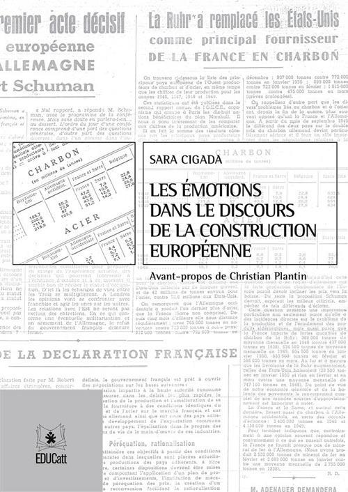 Les émotions dans le discours de la construction européenne