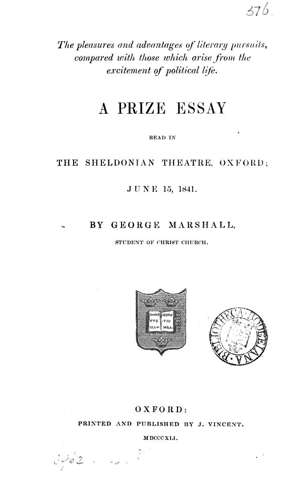 Literary pursuits