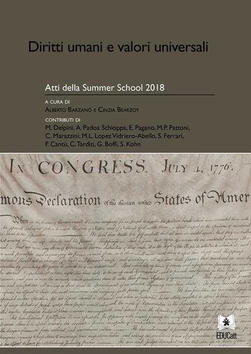 ATTI DELLA SUMMER SCHOOL 2018 - DIRITTI UMANI E VALORI UNIVERSALI