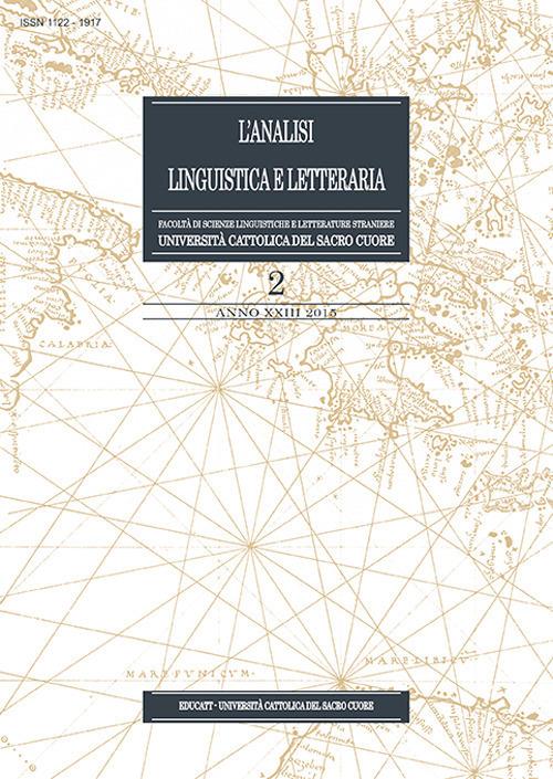 L'ANALISI LINGUISTICA E LETTERARIA 2015/2