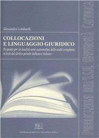 COLLOCAZIONI E LINGUAGGIO GIURIDICO