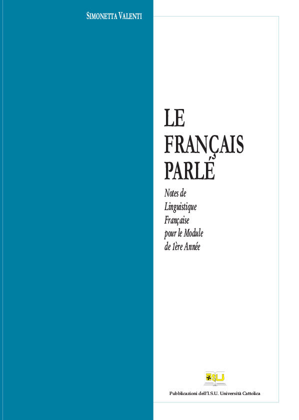 LE FRANCAIS PARLE'. NOTES DE LINGUISTIQUE FRANÇAISE POUR LE MODULE DE I ANNE'E
