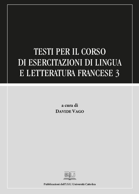 TESTI PER IL CORSO DI ESERCITAZIONI DI LINGUA E LETTERATURA FRANCESE 3