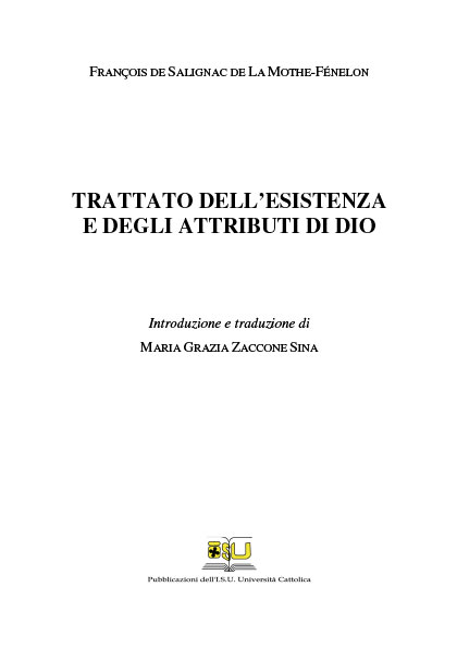 TRATTATO DELL'ESISTENZA E DEGLI ATTRIBUTI DI DIO (FENELON)