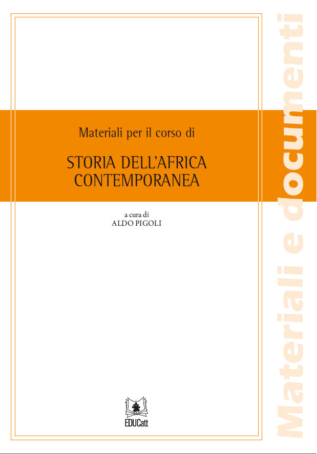 MATERIALI PER IL CORSO DI STORIA DELL'AFRICA CONTEMPORANEA