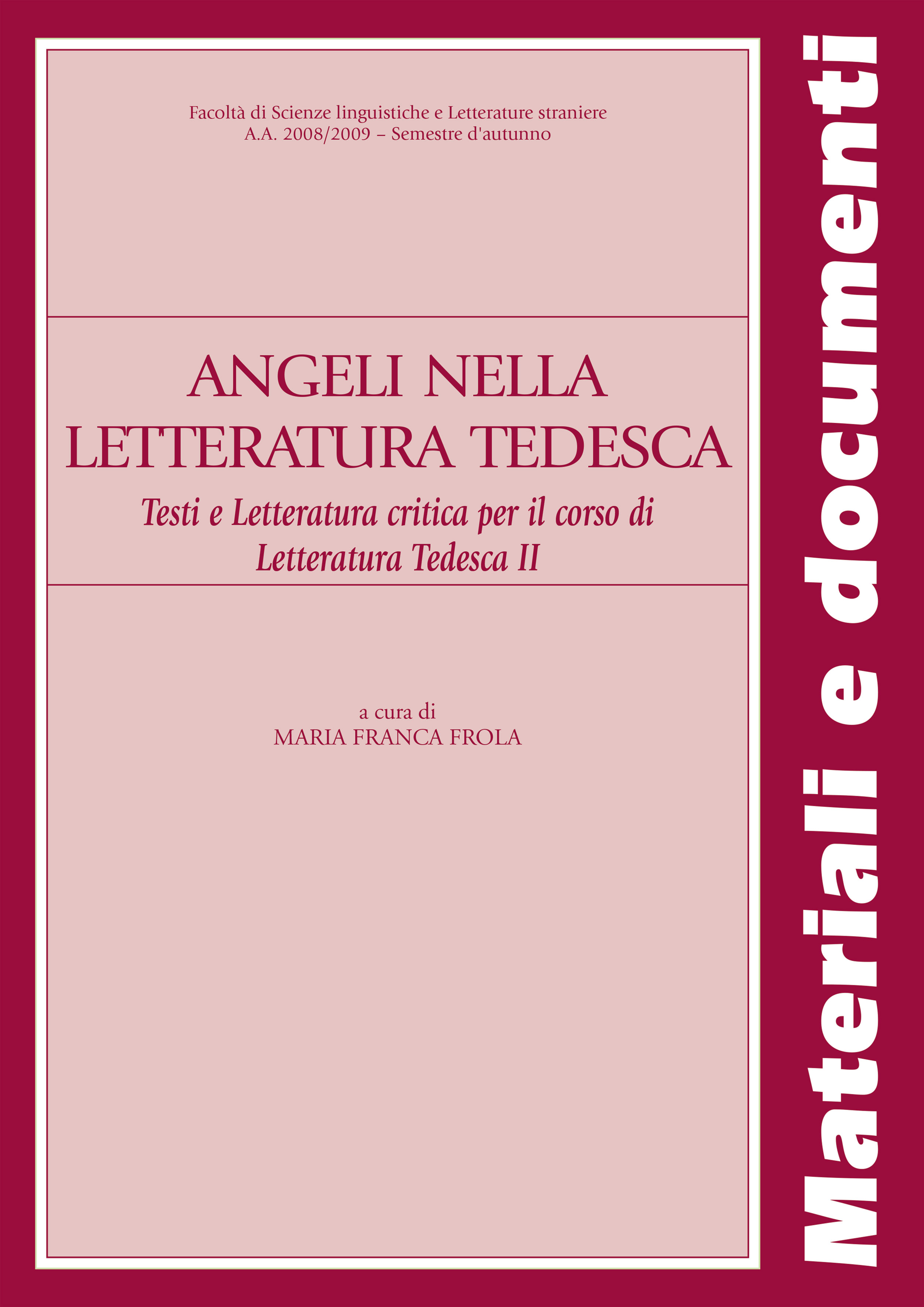 ANGELI NELLA LETTERATURA TEDESCA