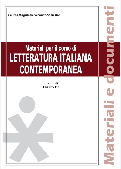 MATERIALI PER IL CORSO DI LETTERATURA CONTEMPORANEA (SECONDO SEMESTRE)