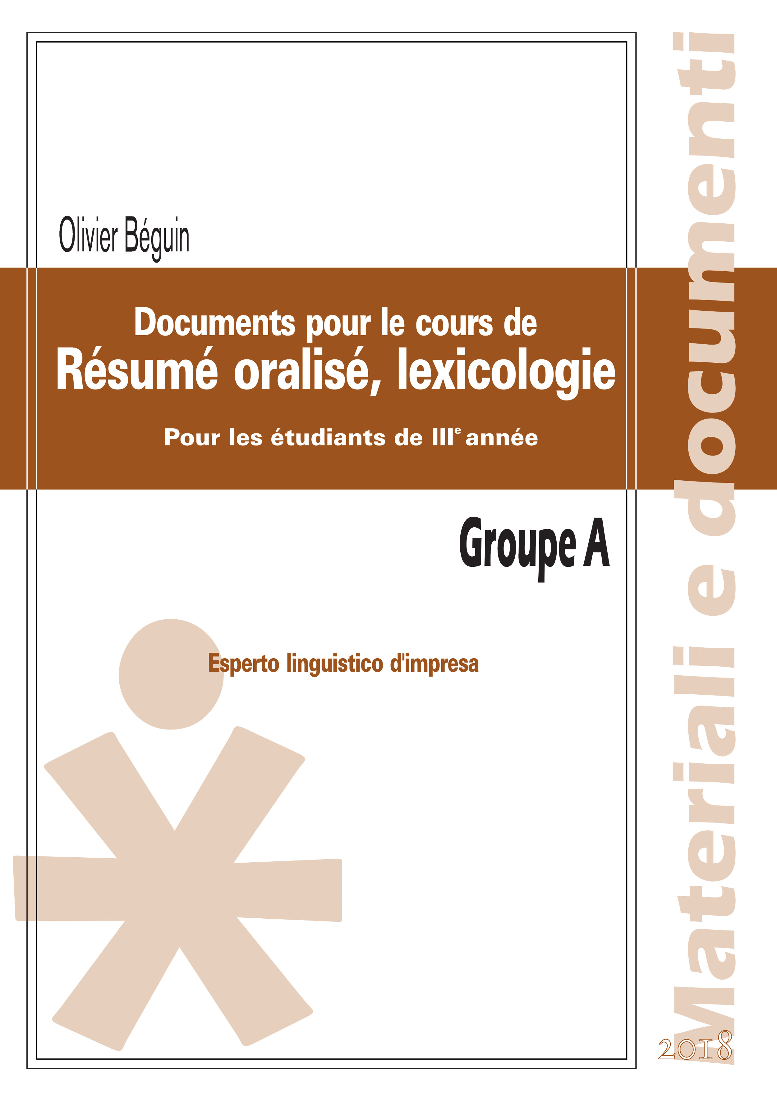 RESUME ORALISE, LEXICOLOGIE POUR LES ETUDIANTS DE III ANNEE GROUPE A