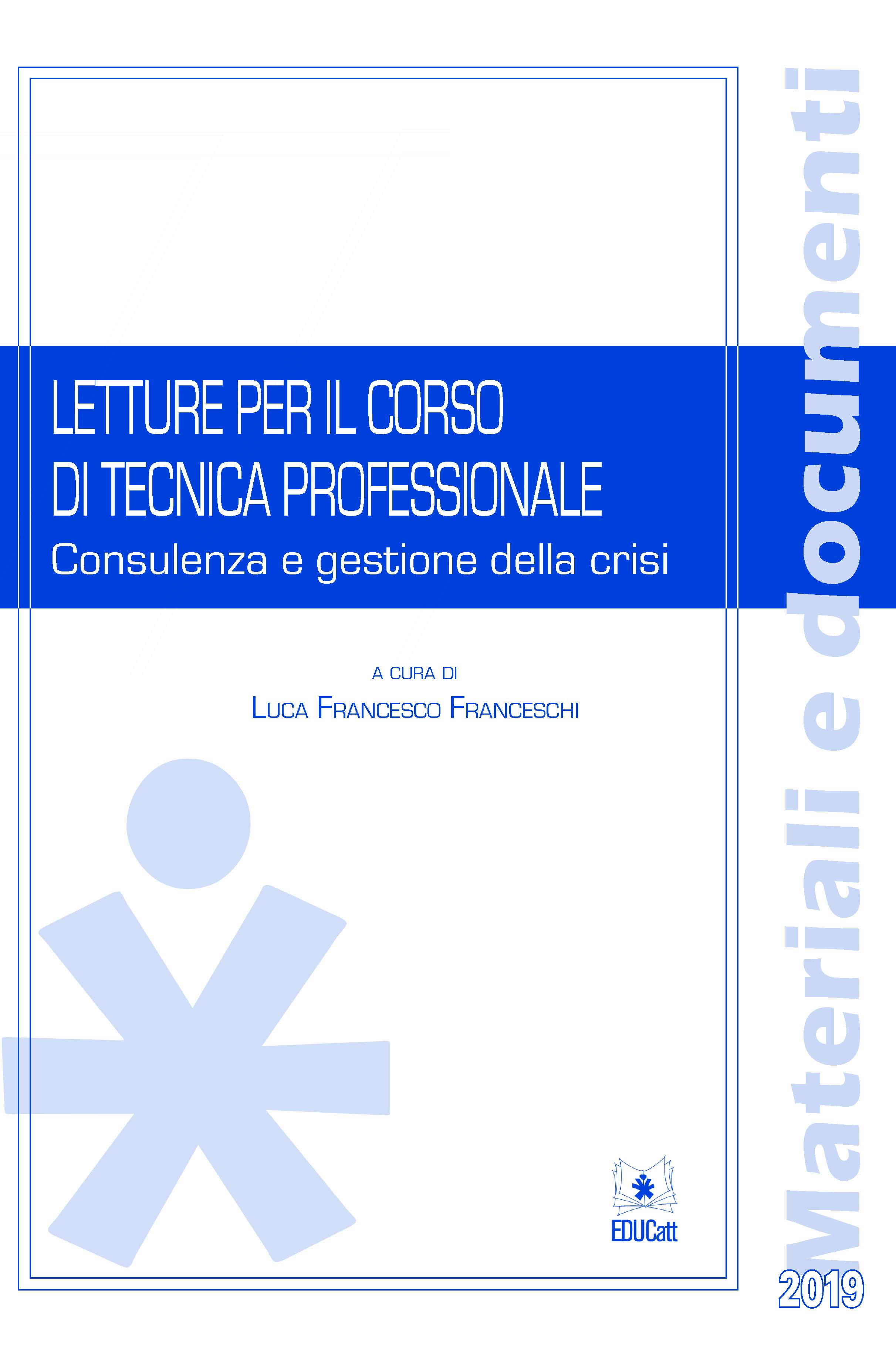 LETTURE PER IL CORSO DI TECNICA PROFESSIONALE 2019