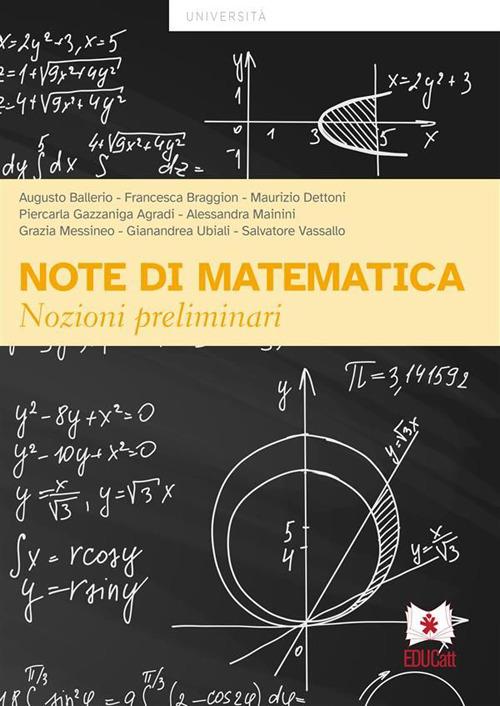 NOTE DI MATEMATICA. NOZIONI PRELIMINARI