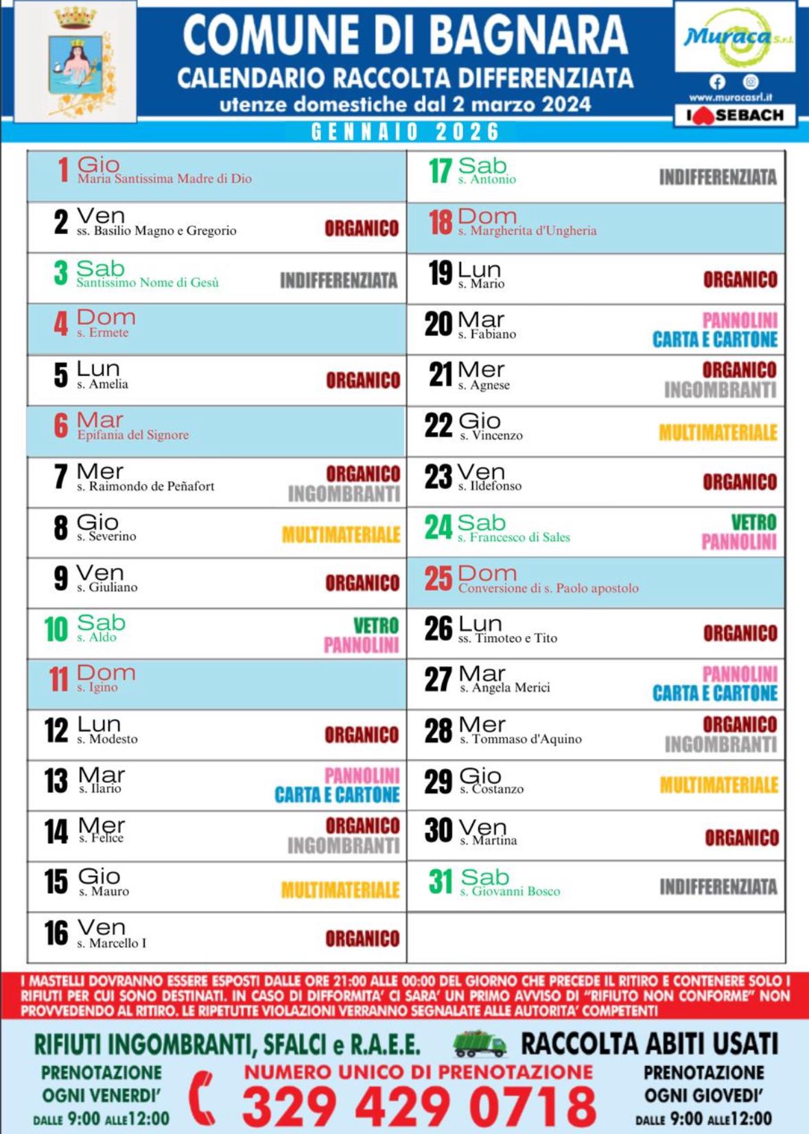 domestiche gennaio 2026