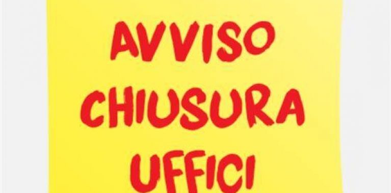Avviso chiusura uffici Comunali 