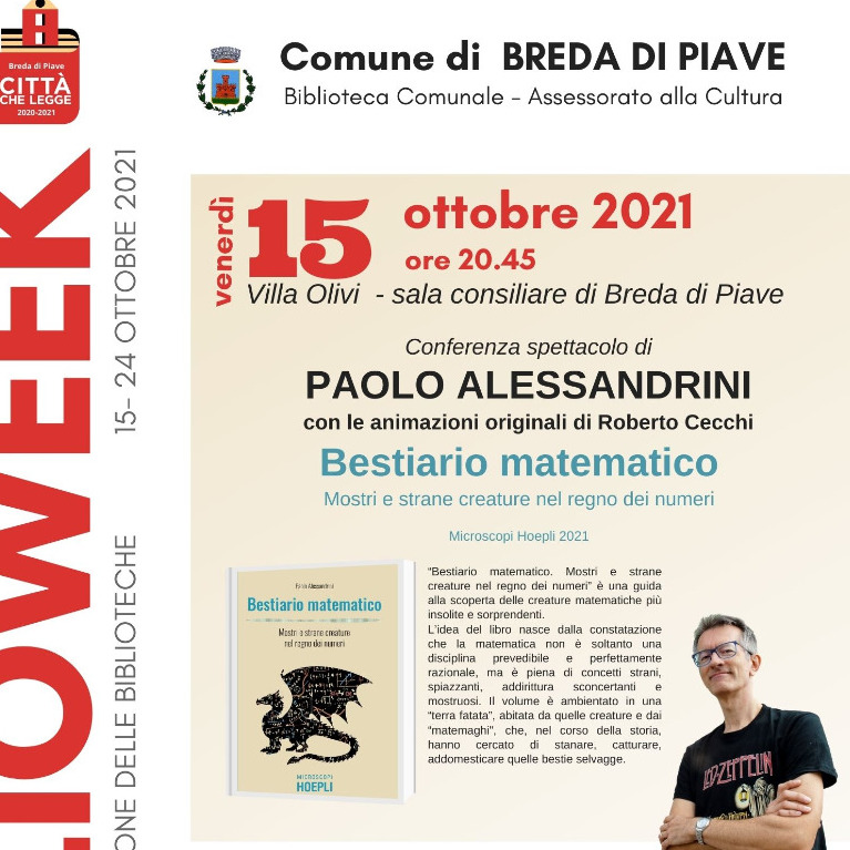 Biblioweek 2021: Bestiario matematico a Breda di Piave