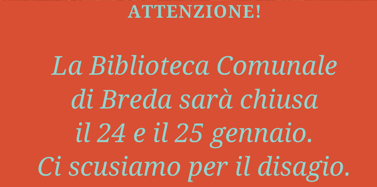 Chiusura Biblioteca Comunale