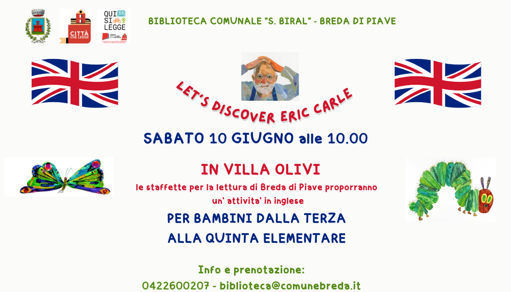 Locandina letture in inglese