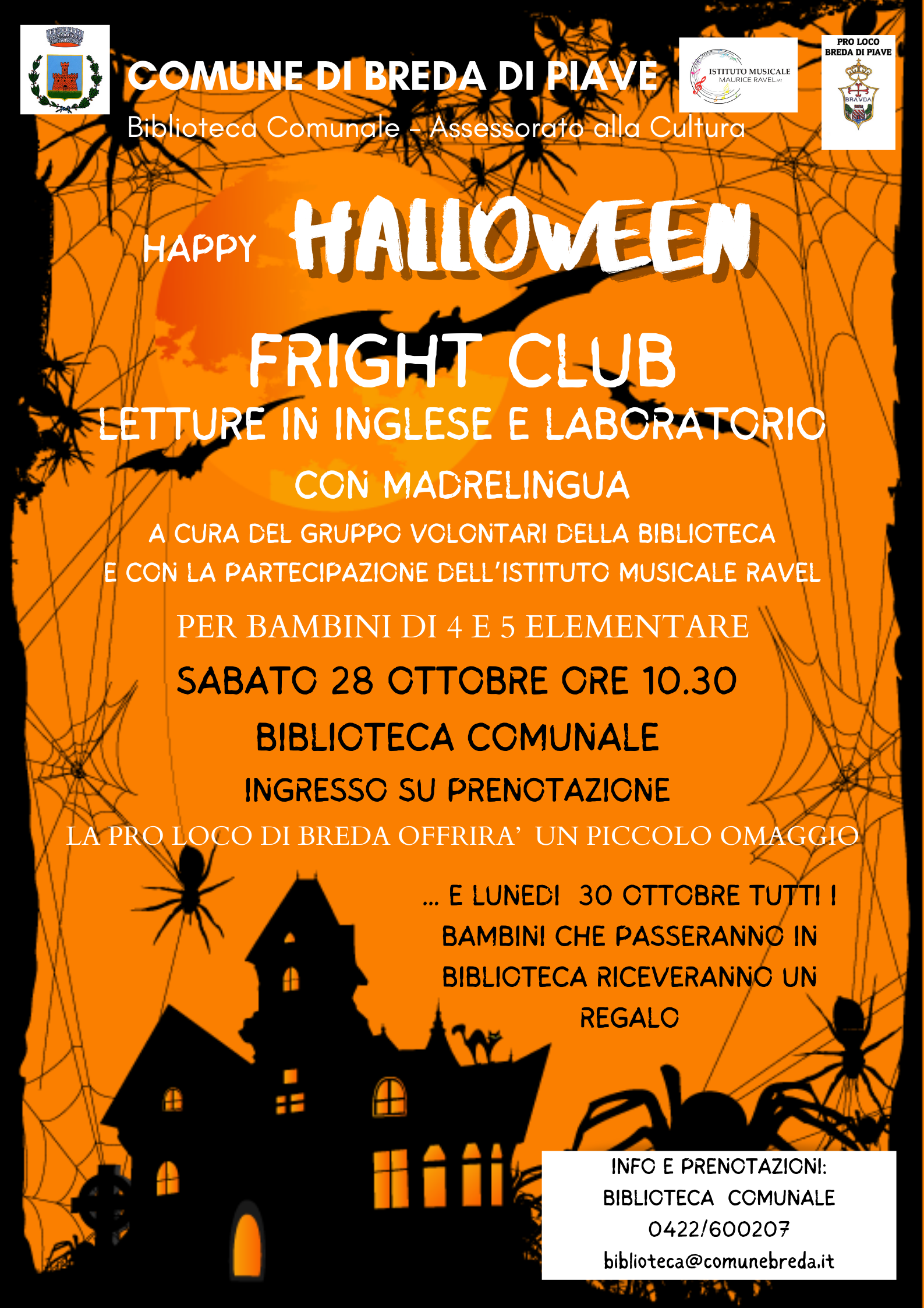 Locandina letture in inglese 2023