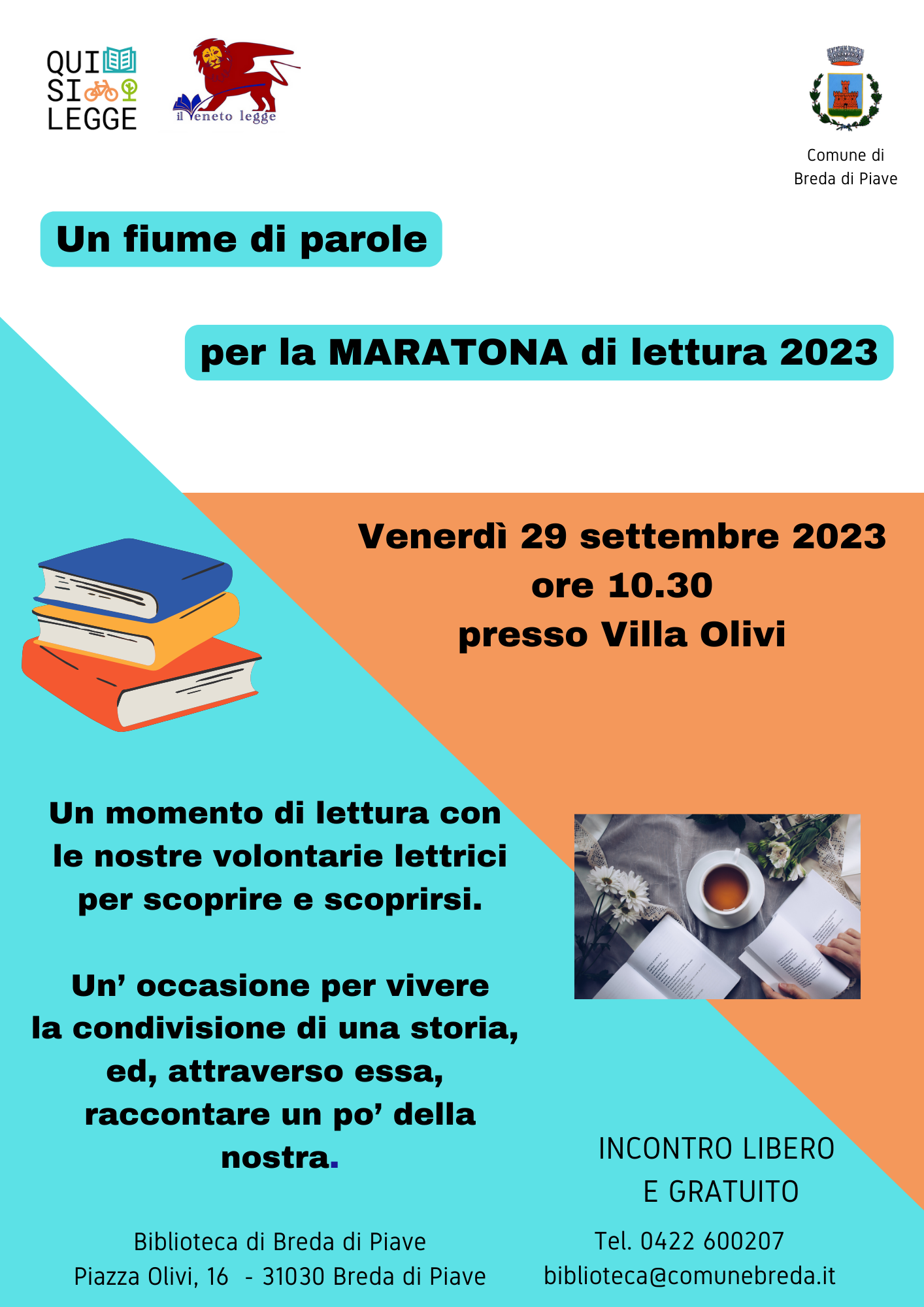Locandina Maratona di lettura 2023