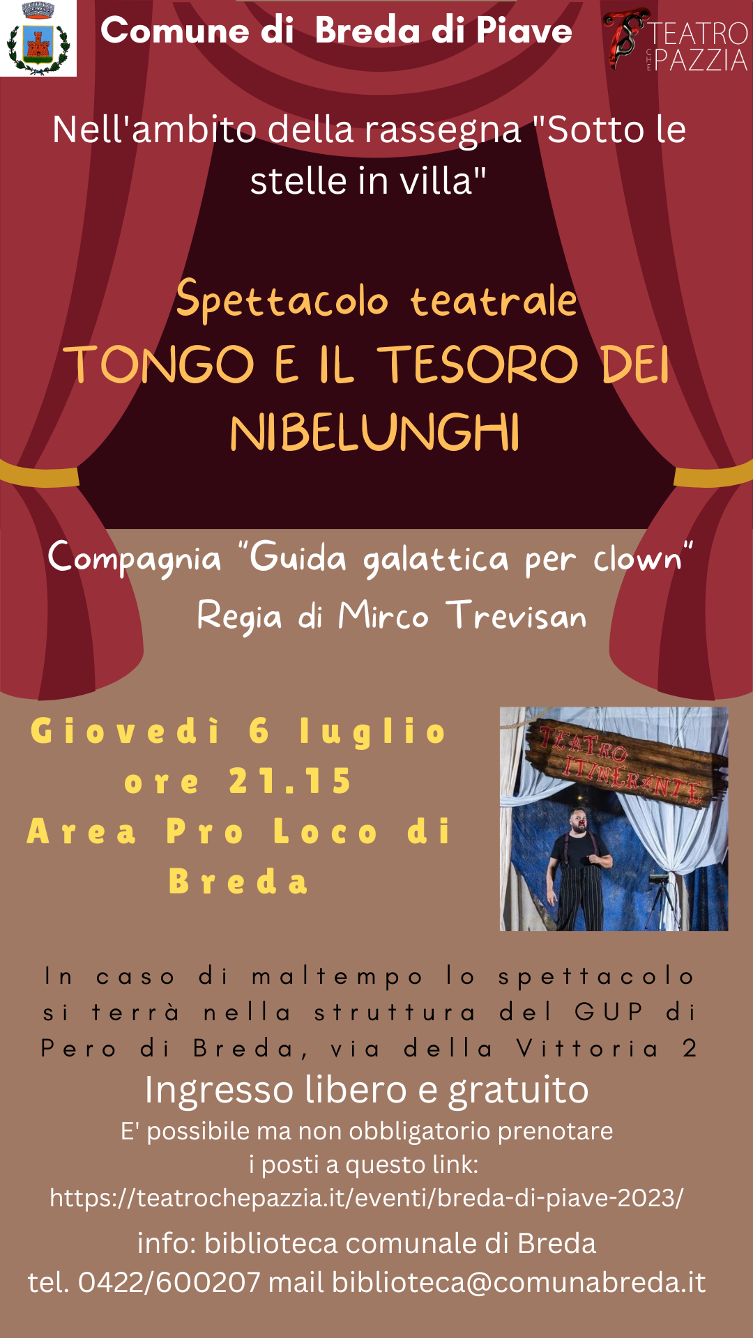 Locandina spettacolo Tongo e il tesoro