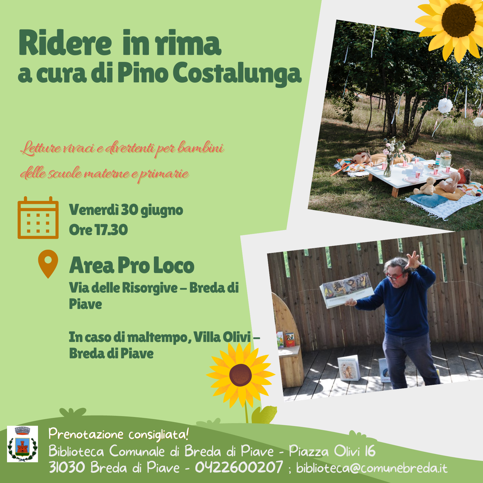 Locandina letture "Ridere in rima"