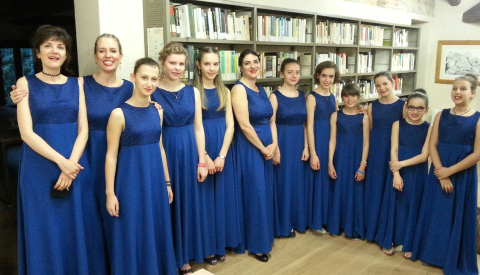 Foscolo e arpe in villa