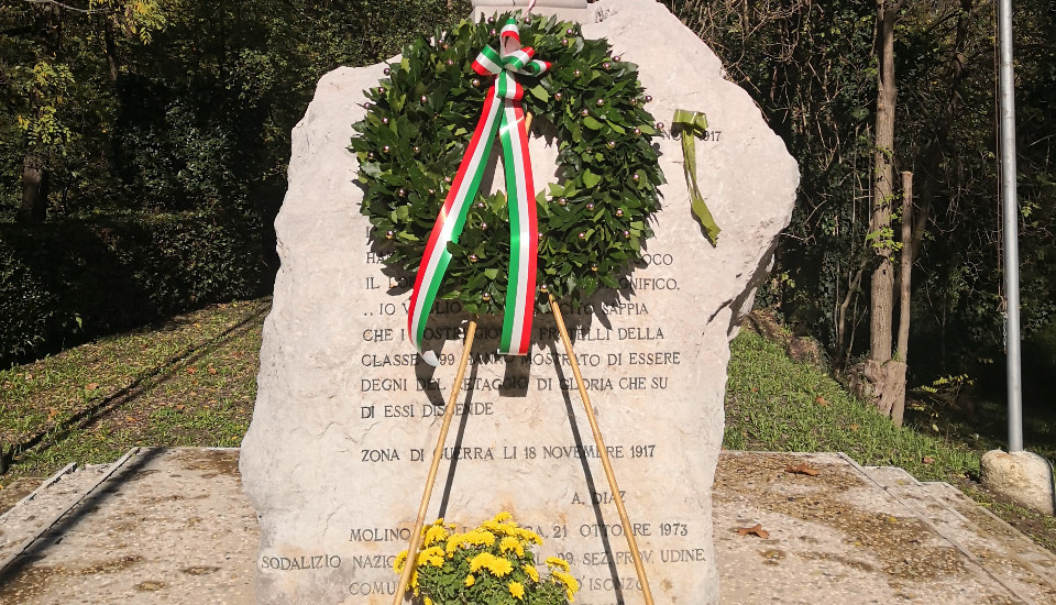 Commemorazioni del 4 Novembre e del 50° posa Monumento Molino Sega
