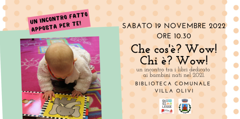 Incontro e ritiro di un libro dono per i nati nel 2021 e residenti nel Comune