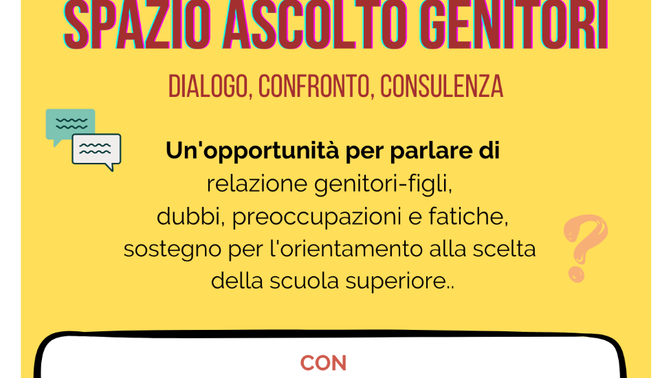 SPAZIO ASCOLTO - Consulenza ai genitori
