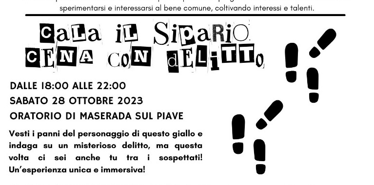 Cala il sipario cena con delitto 