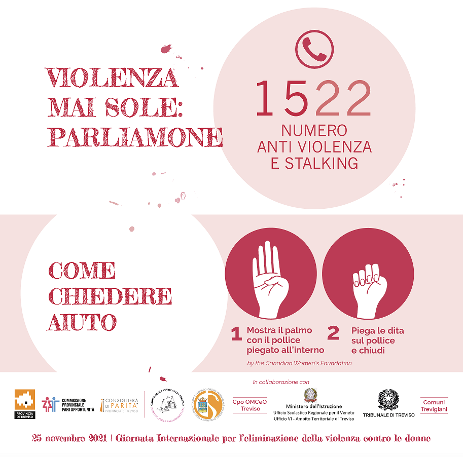 25 novembre Giornata internazionale per l'eliminazione della violenza contro le donne
