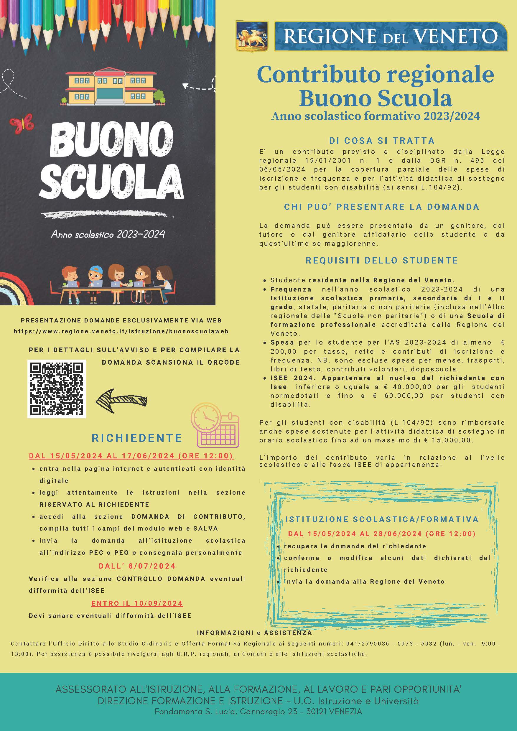 Contributo Regionale BUONO SCUOLA