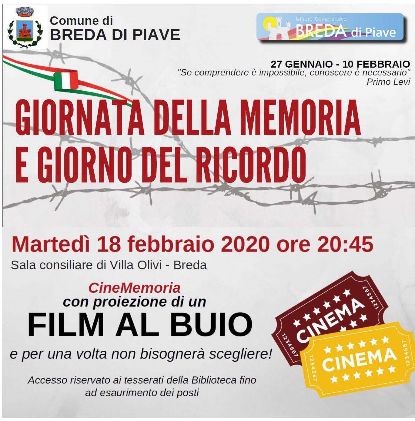 Giornata della Memoria e Giorno del Ricordo