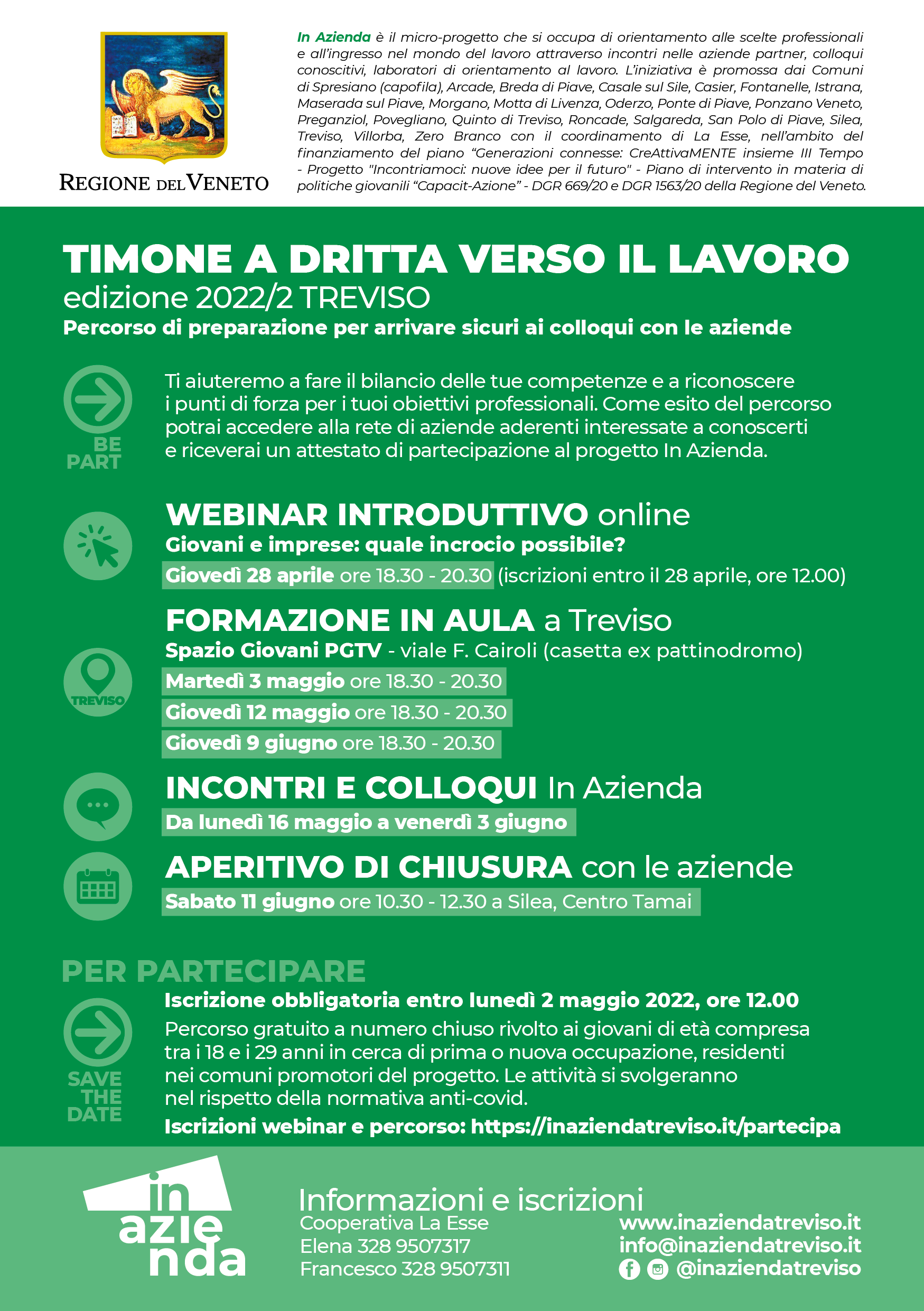 Timone a dritta verso il lavoro