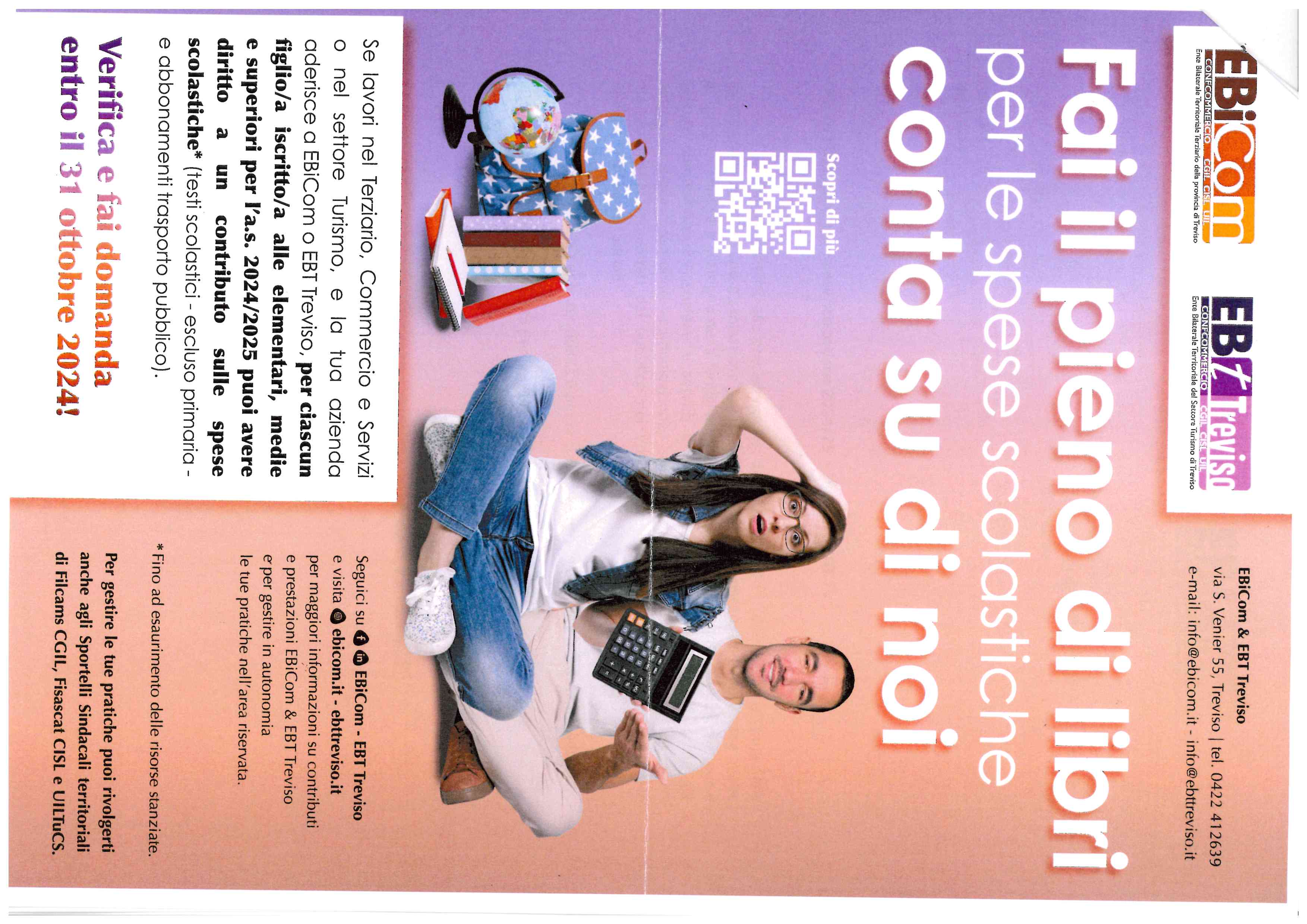 Contributo EBiCom sulle spese scolastiche libri e trasporto pubblico