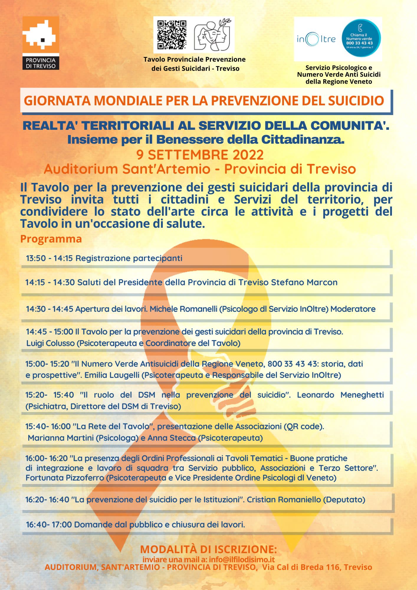 Giornata mondiale per la prevenzione del suicidio