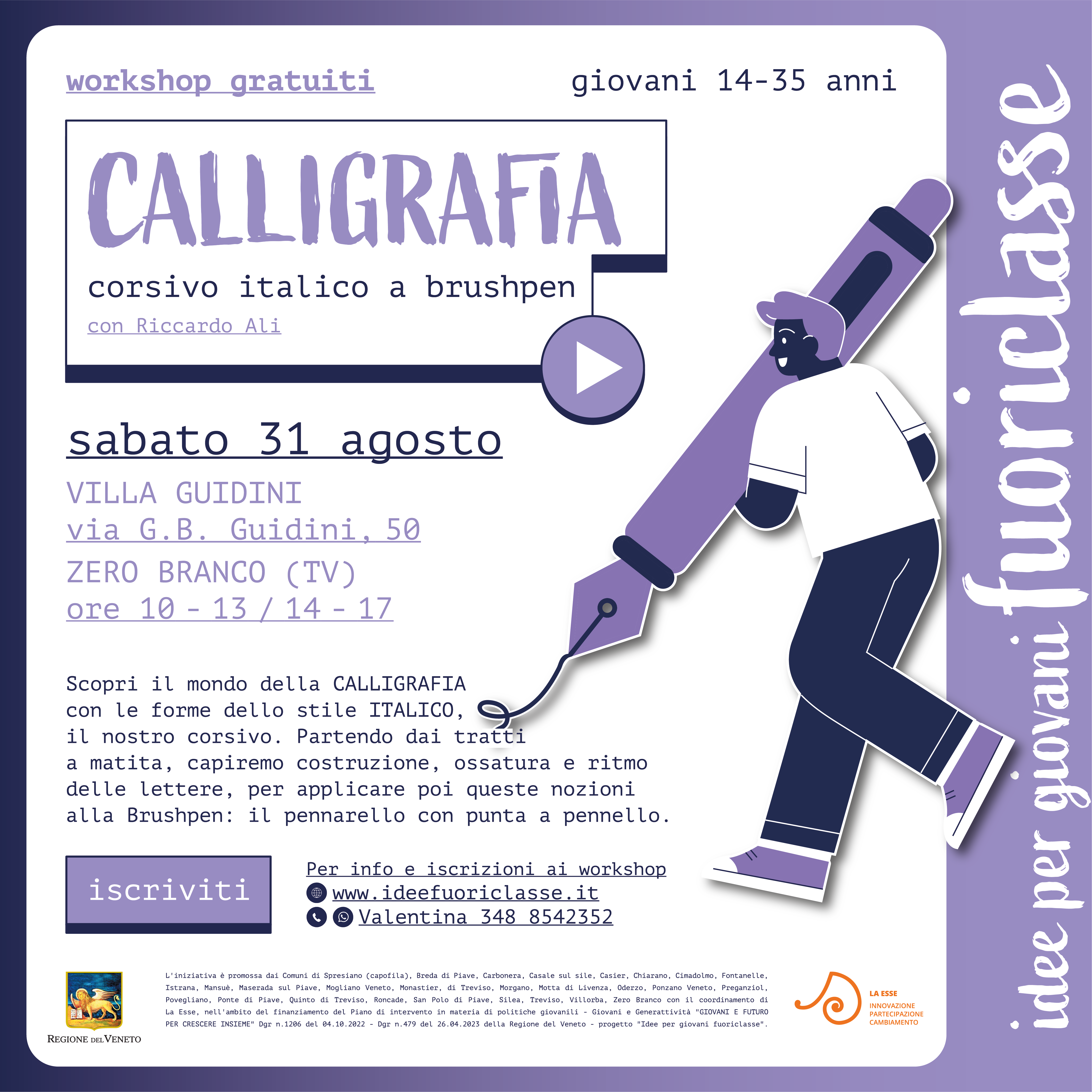 Workshop base di calligrafia - per giovani 14-35 anni