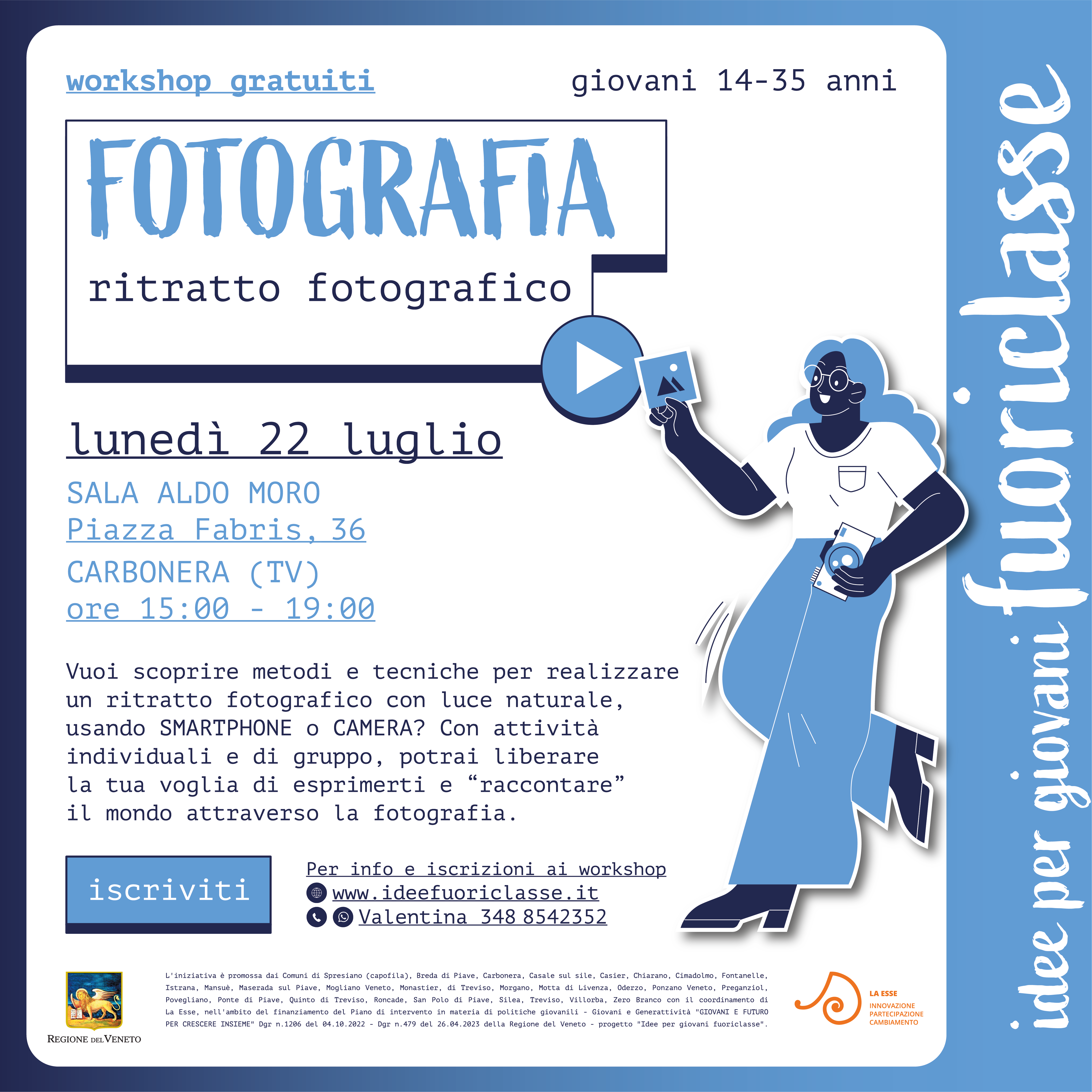 WORKSHOP gratuito di ritratto fotografico