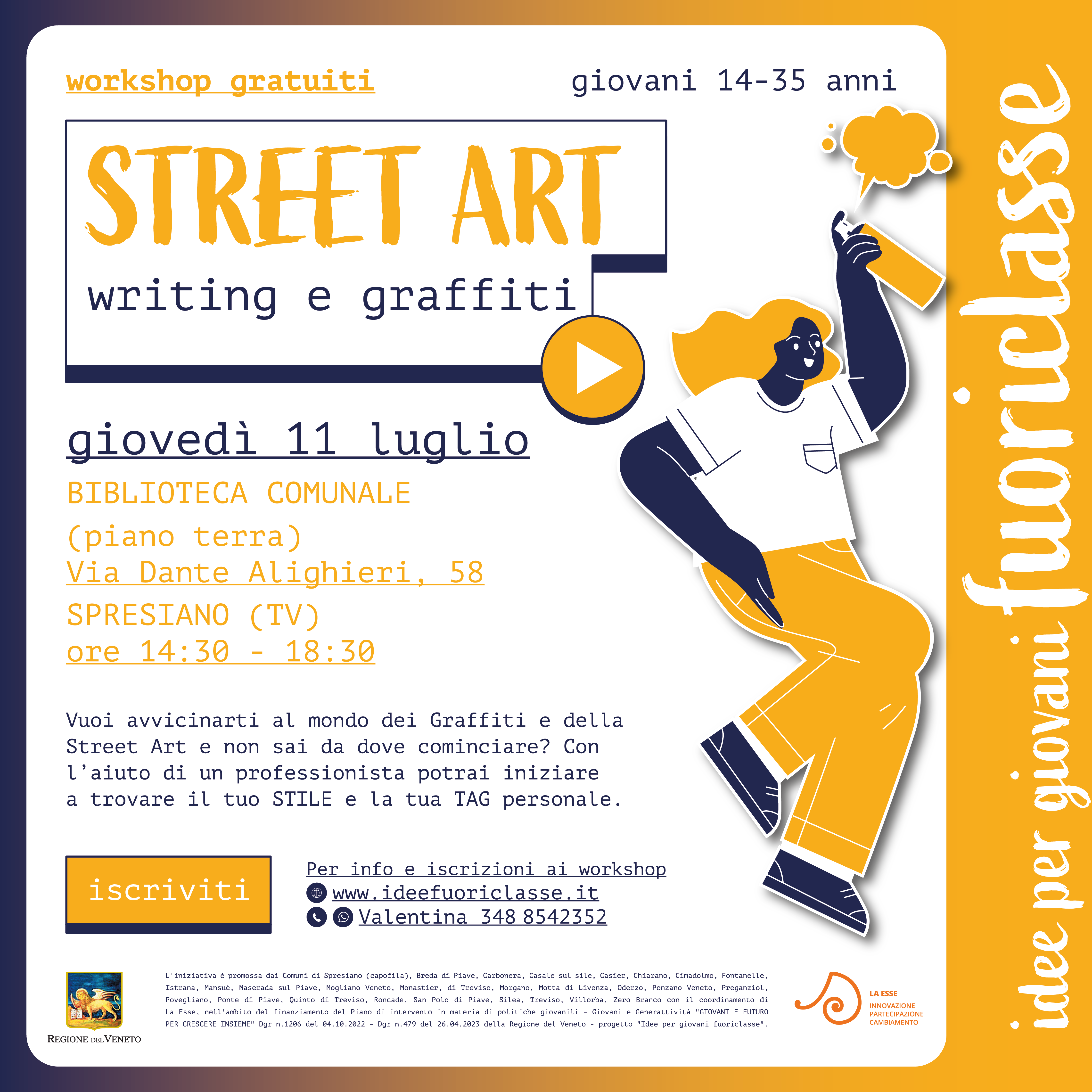 Vuoi avvicinarti al mondo dei Graffiti e della Street Art?