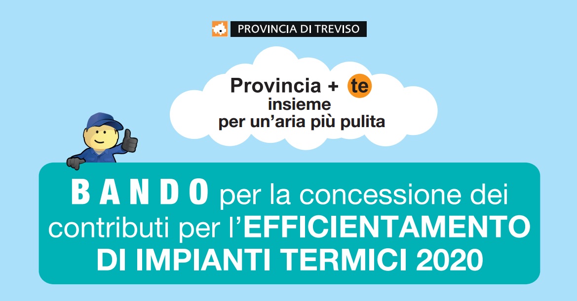 PROROGA Bando per la concessione di contributi per l’efficientamento di impianti termici 2020