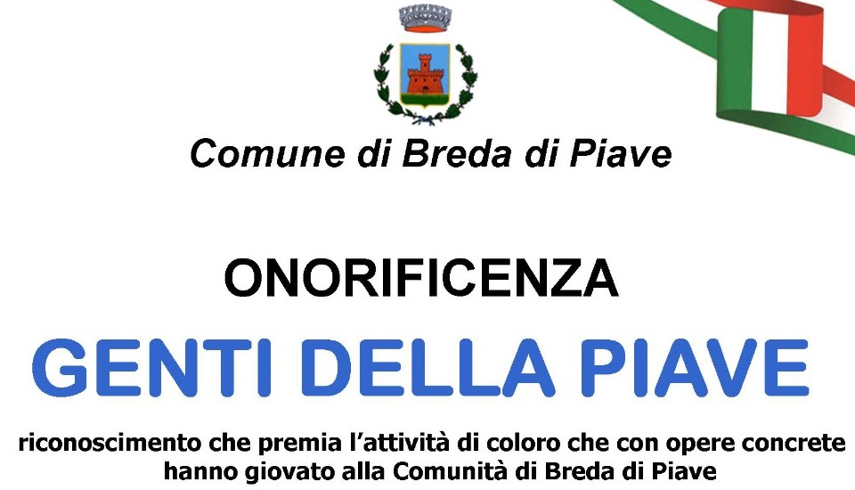 Onorificenza “Genti della Piave” 