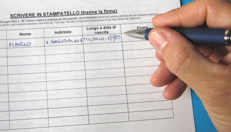 Raccolta firme per 3 proposte di legge