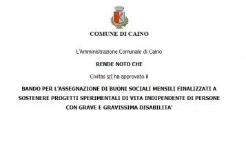 BANDO BUONI SOCIALI VITA INDIPENDENTE