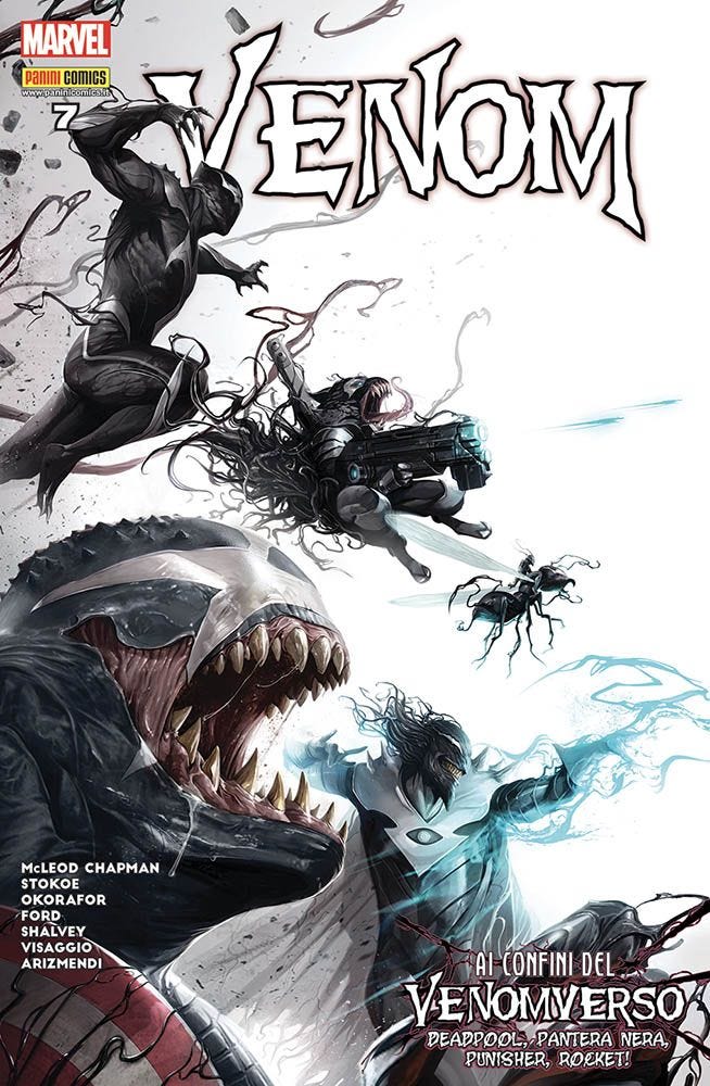 Venom 7: Ai confini del Venomverso: Deadpool, Pantera Nera, Punisher, Rocket!