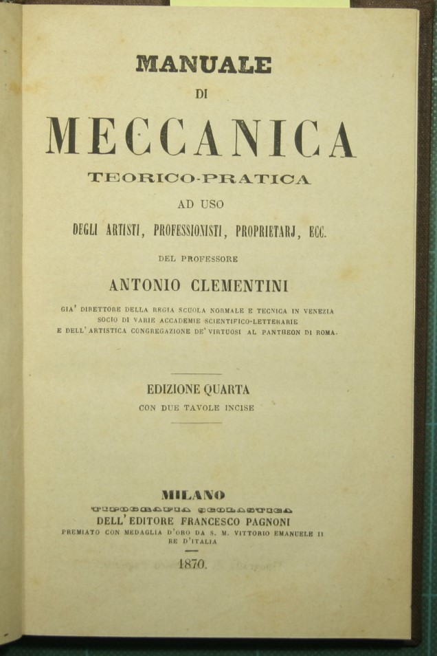 Il Nuovo Manuale Di Meccanica - Édition Zanichelli Esac 2002, Livre En Italien, Bon état